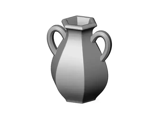 Faceted Greek vintage urn and vase