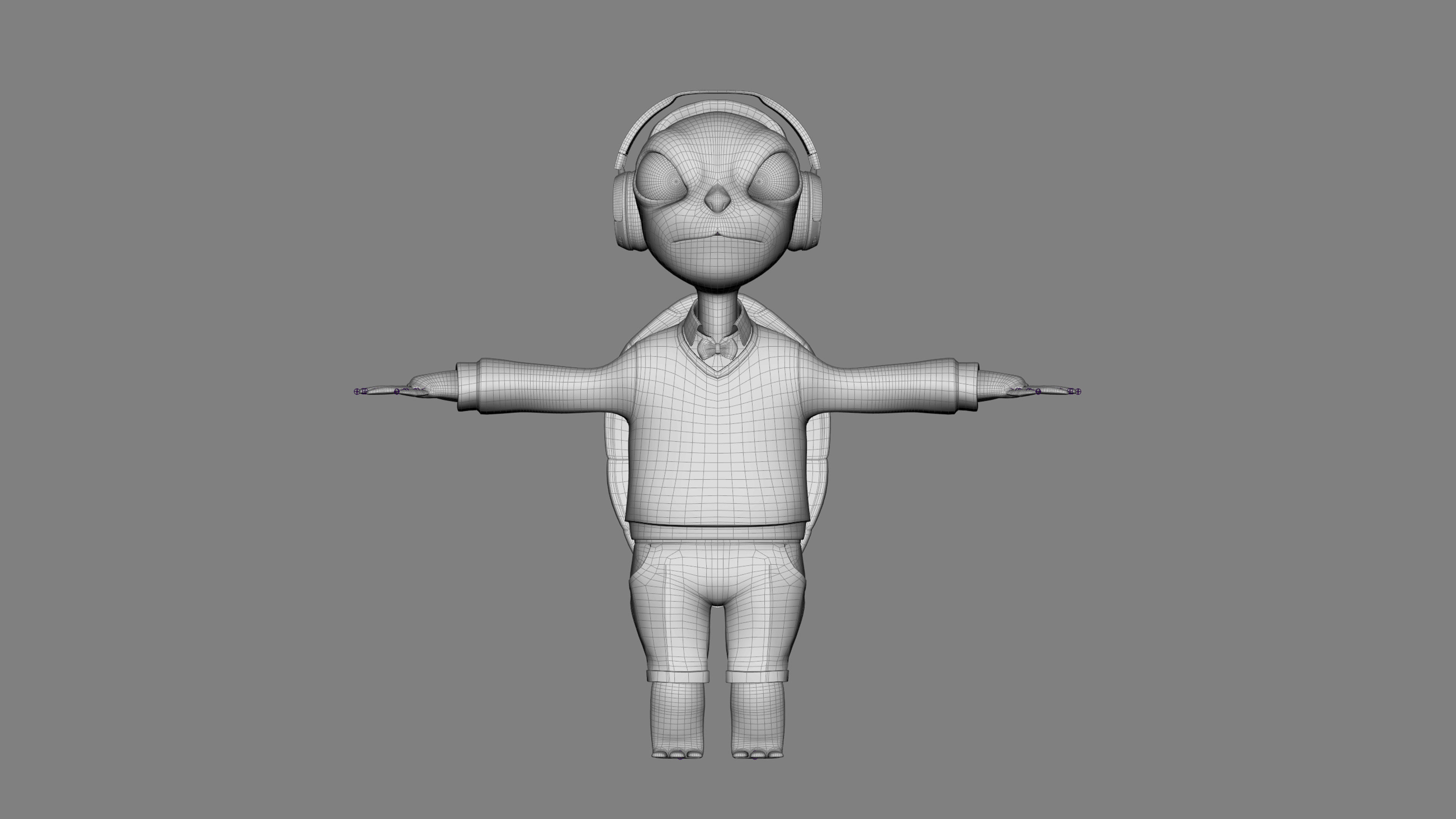 Turtle Character Rigged Cartoon Stylize 3D model Low-poly 3D model_3