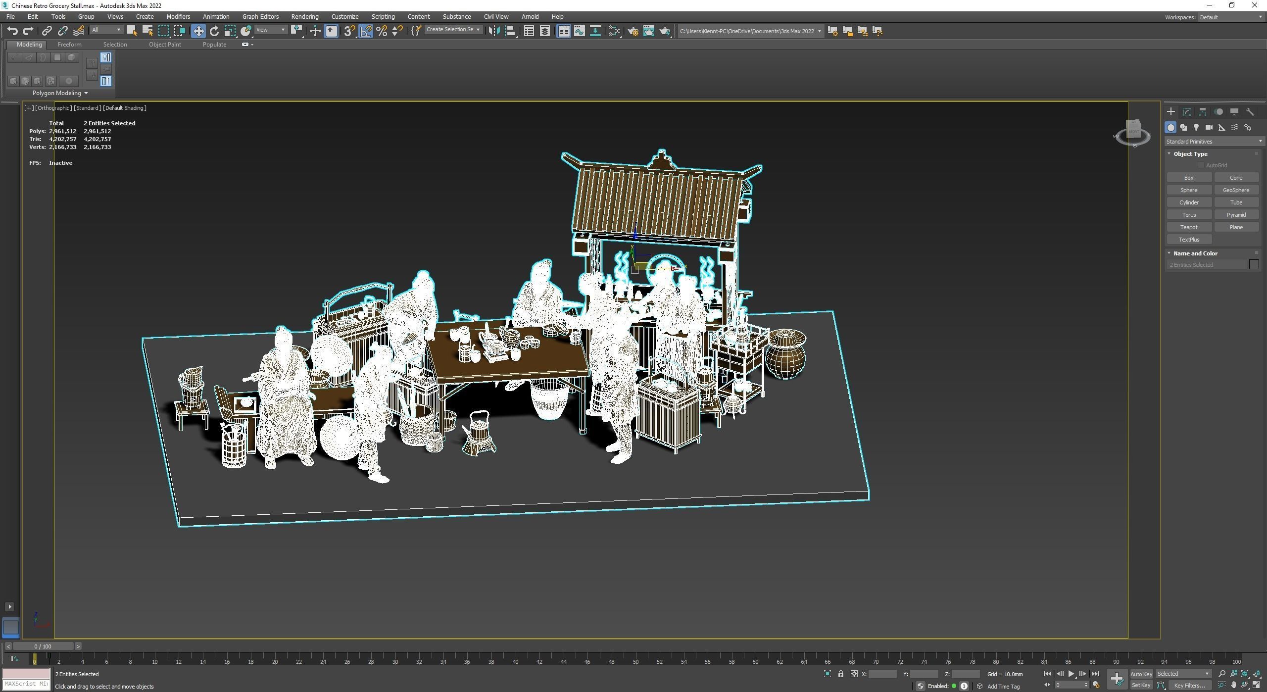 Chinese Retro Grocery Stall 3D Print Model 3D model_6