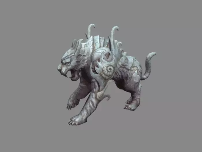 Tiger Dragon Turtle1 Phoenix 3D model_0