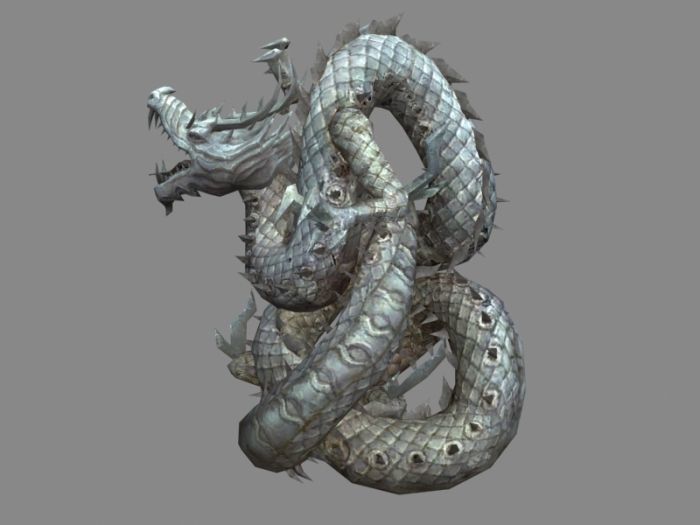 Tiger Dragon Turtle1 Phoenix 3D model_3
