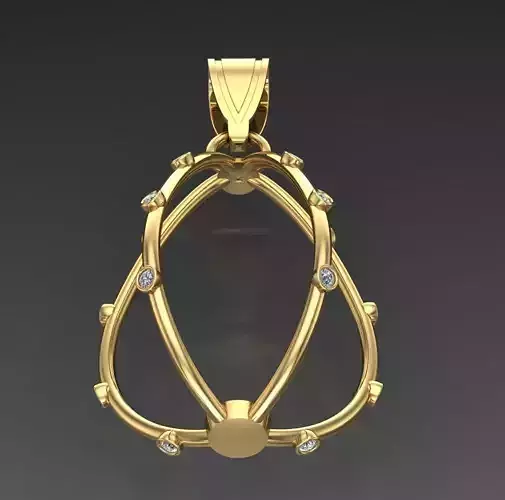 necklace egg pendant with gold and diamonds