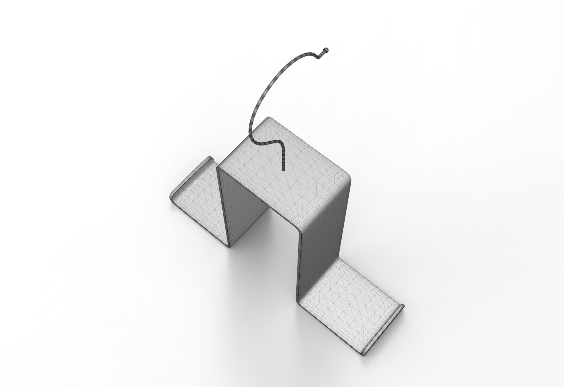 Purse hook Low-poly 3D model_6