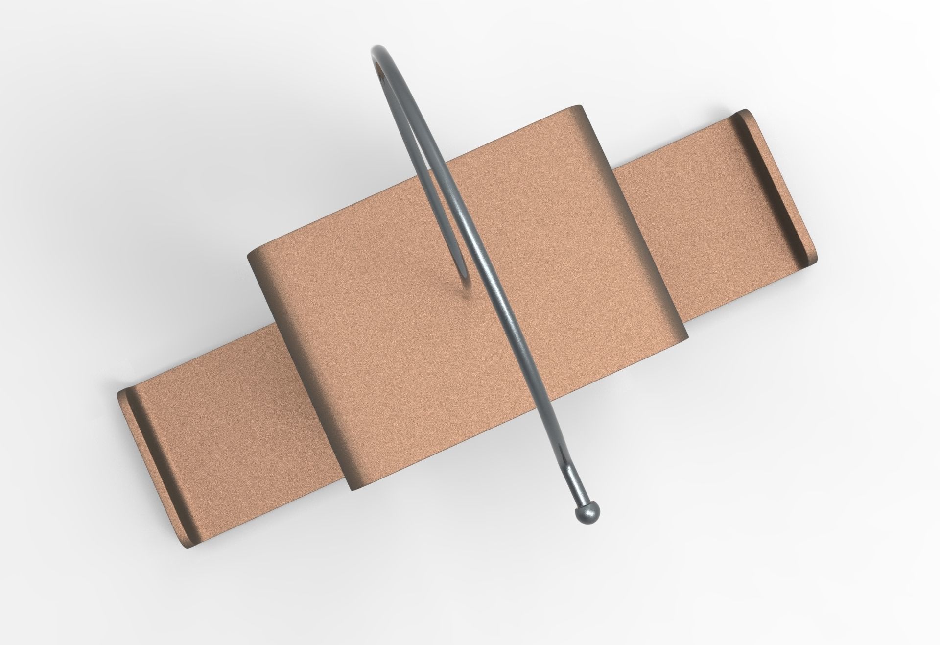 Purse hook Low-poly 3D model_4