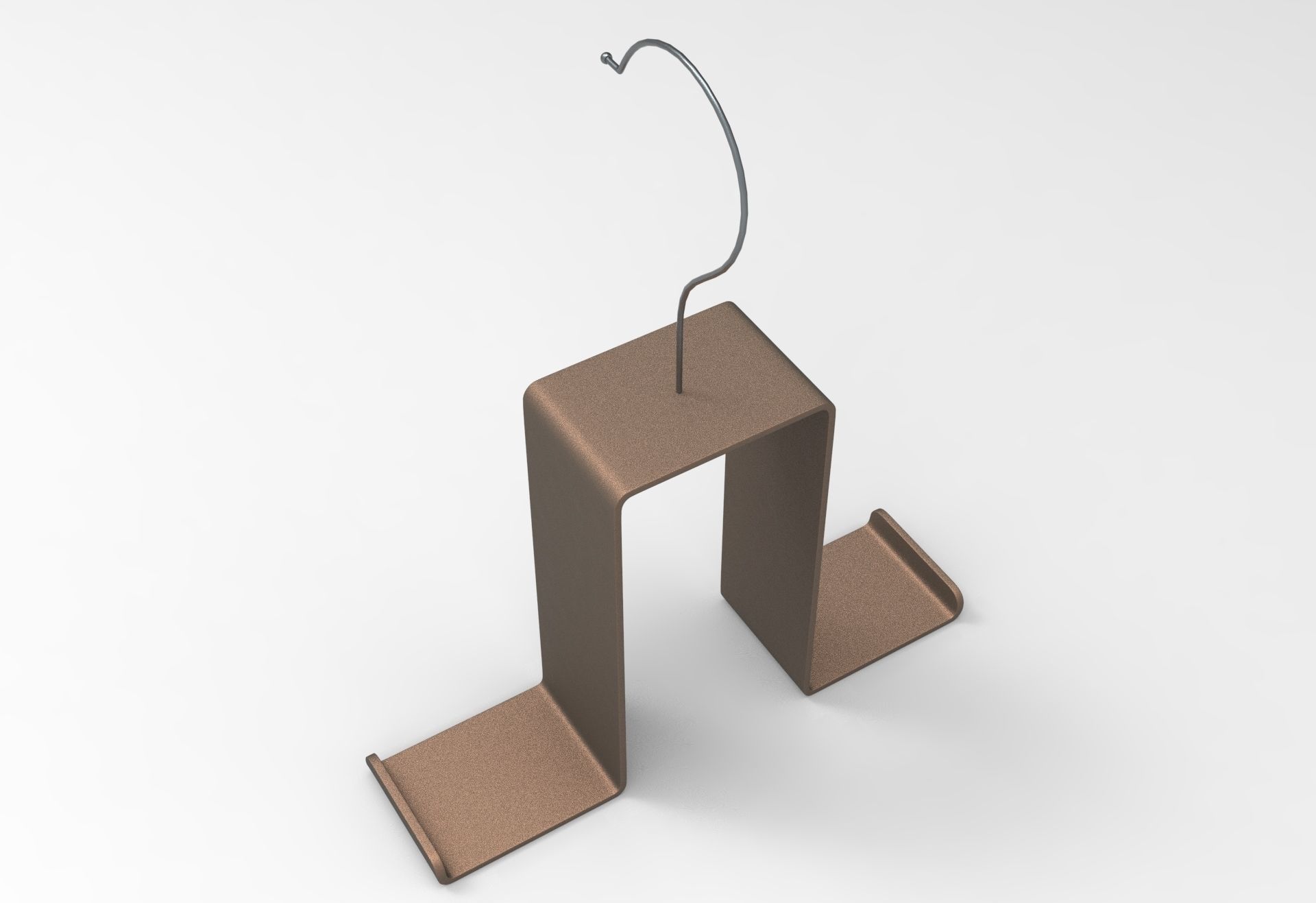 Purse hook Low-poly 3D model_1