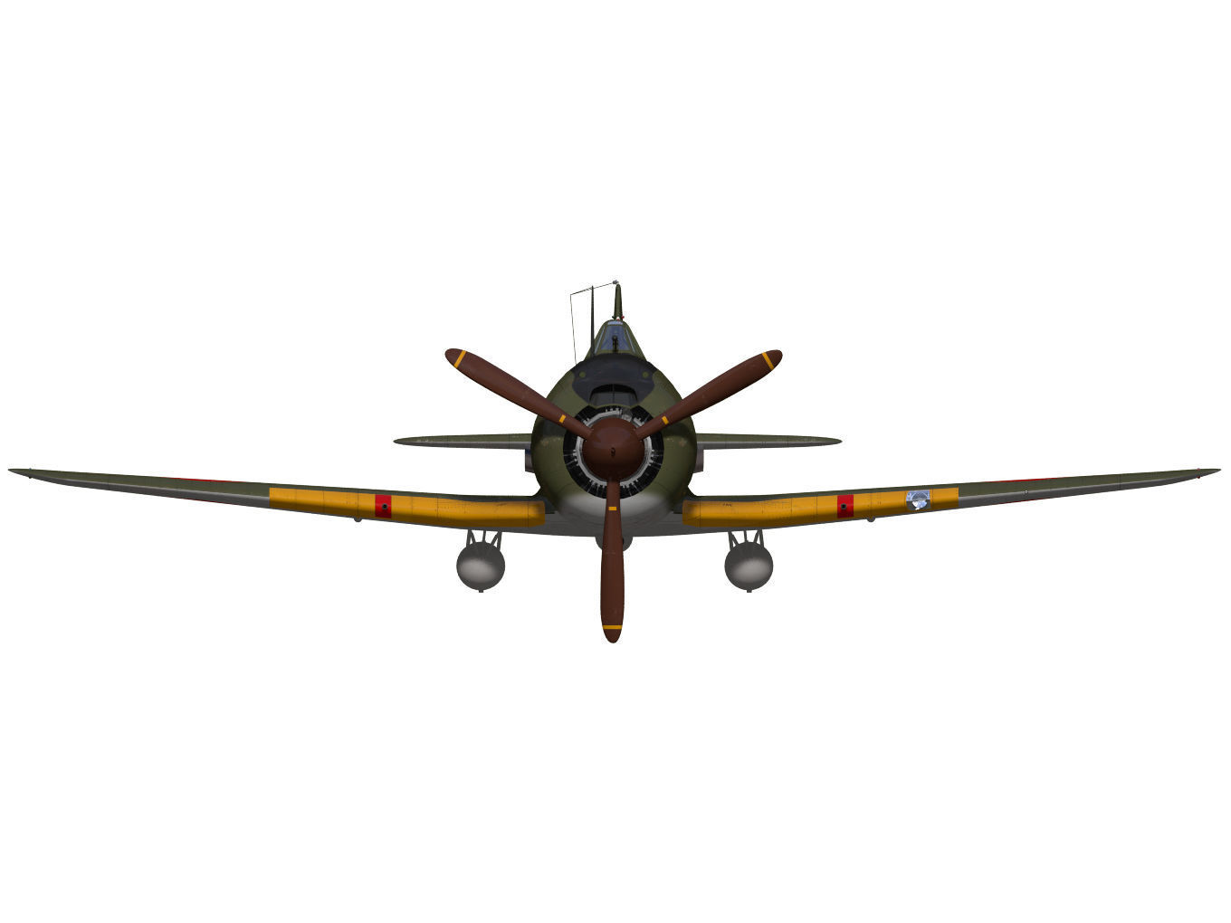Nakajima Ki44 Tojo type II kou 3D model_10