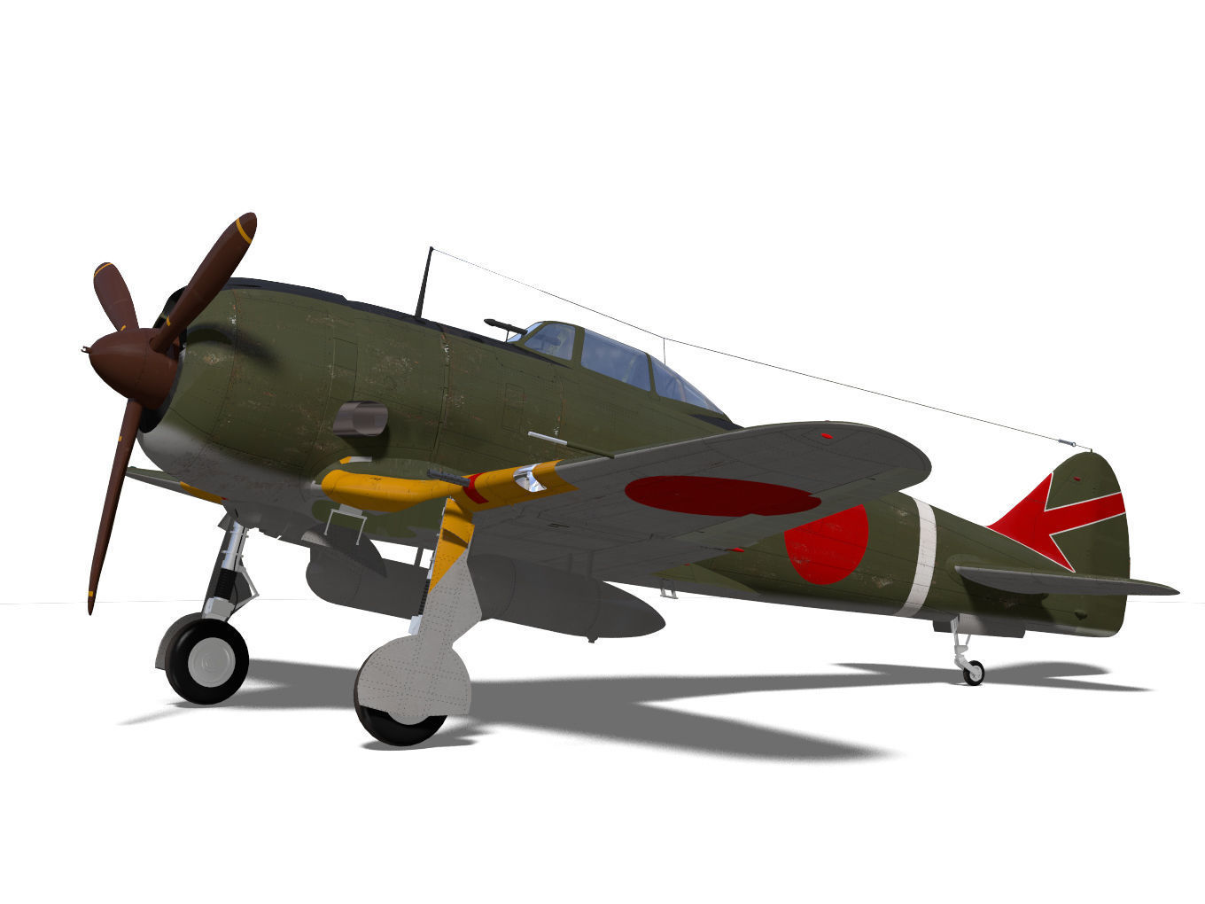 Nakajima Ki44 Tojo type II kou 3D model_4