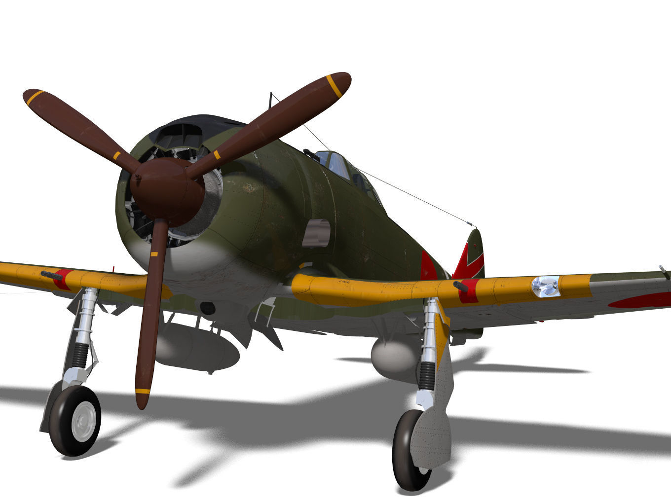 Nakajima Ki44 Tojo type II kou 3D model_7