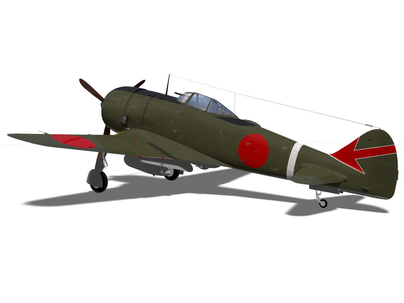 Nakajima Ki44 Tojo type II kou 3D model_5