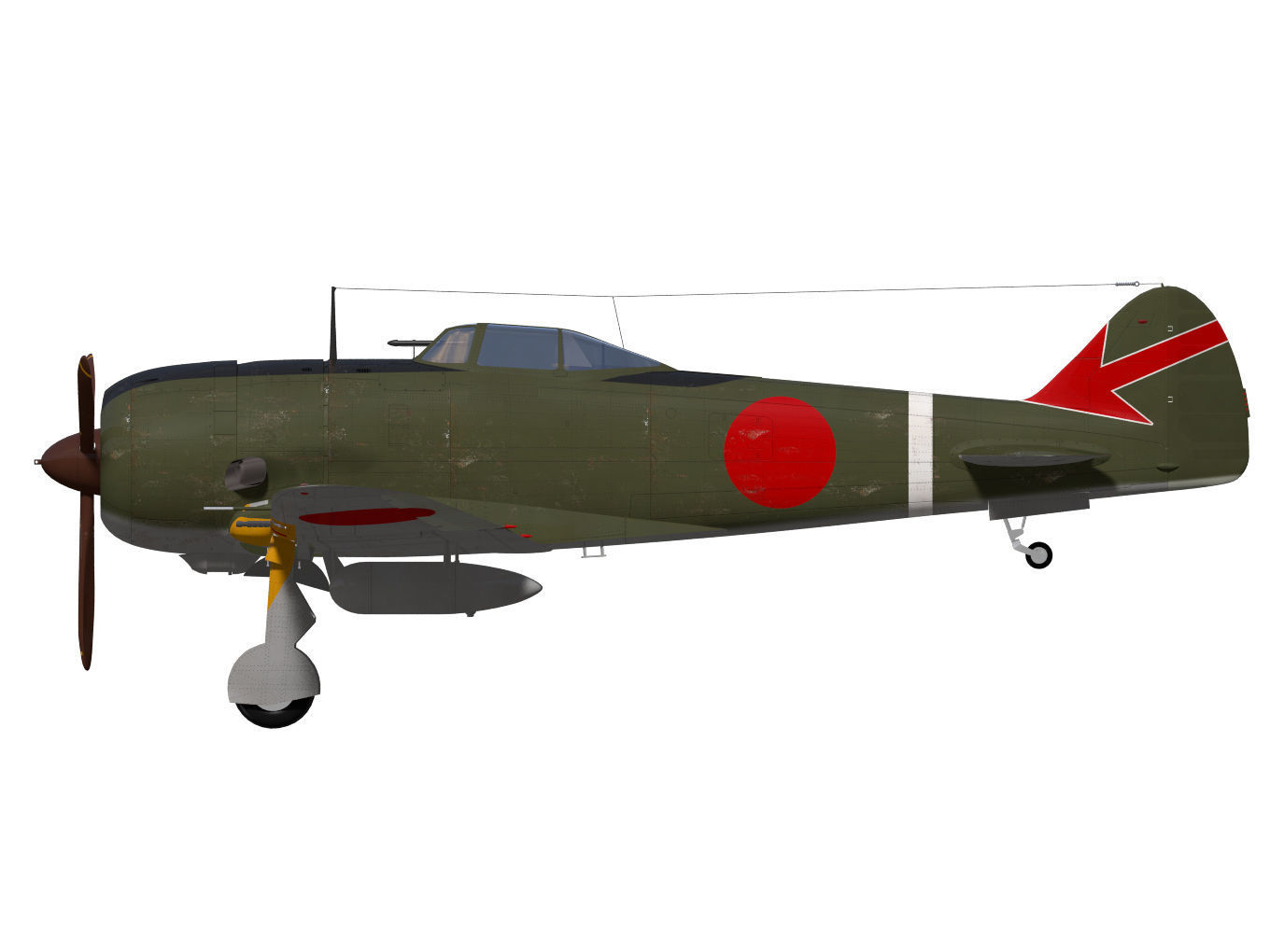 Nakajima Ki44 Tojo type II kou 3D model_9