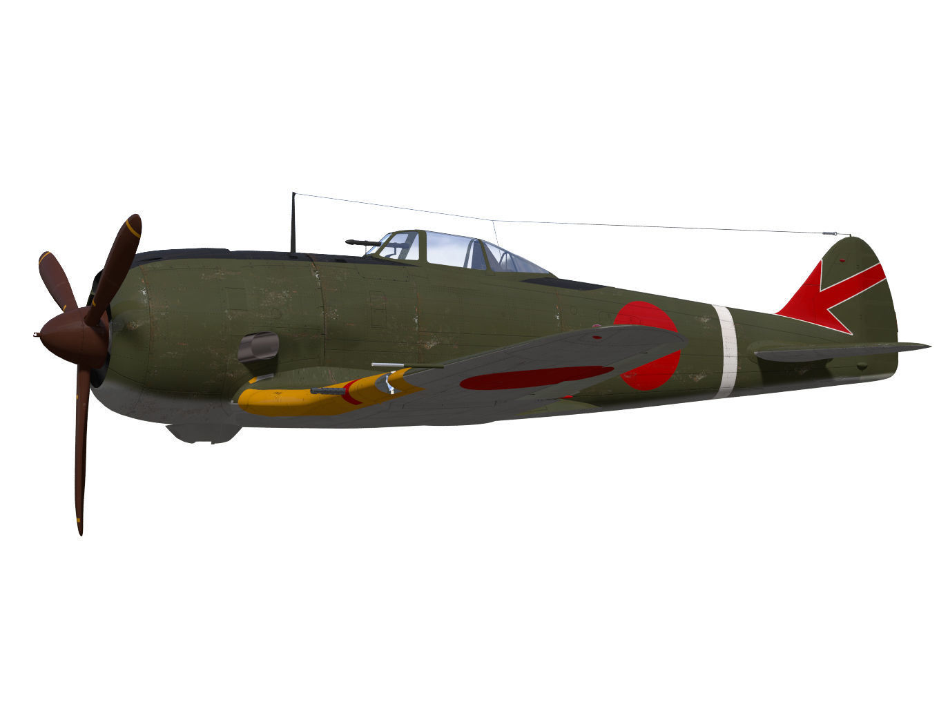 Nakajima Ki44 Tojo type II kou 3D model_2