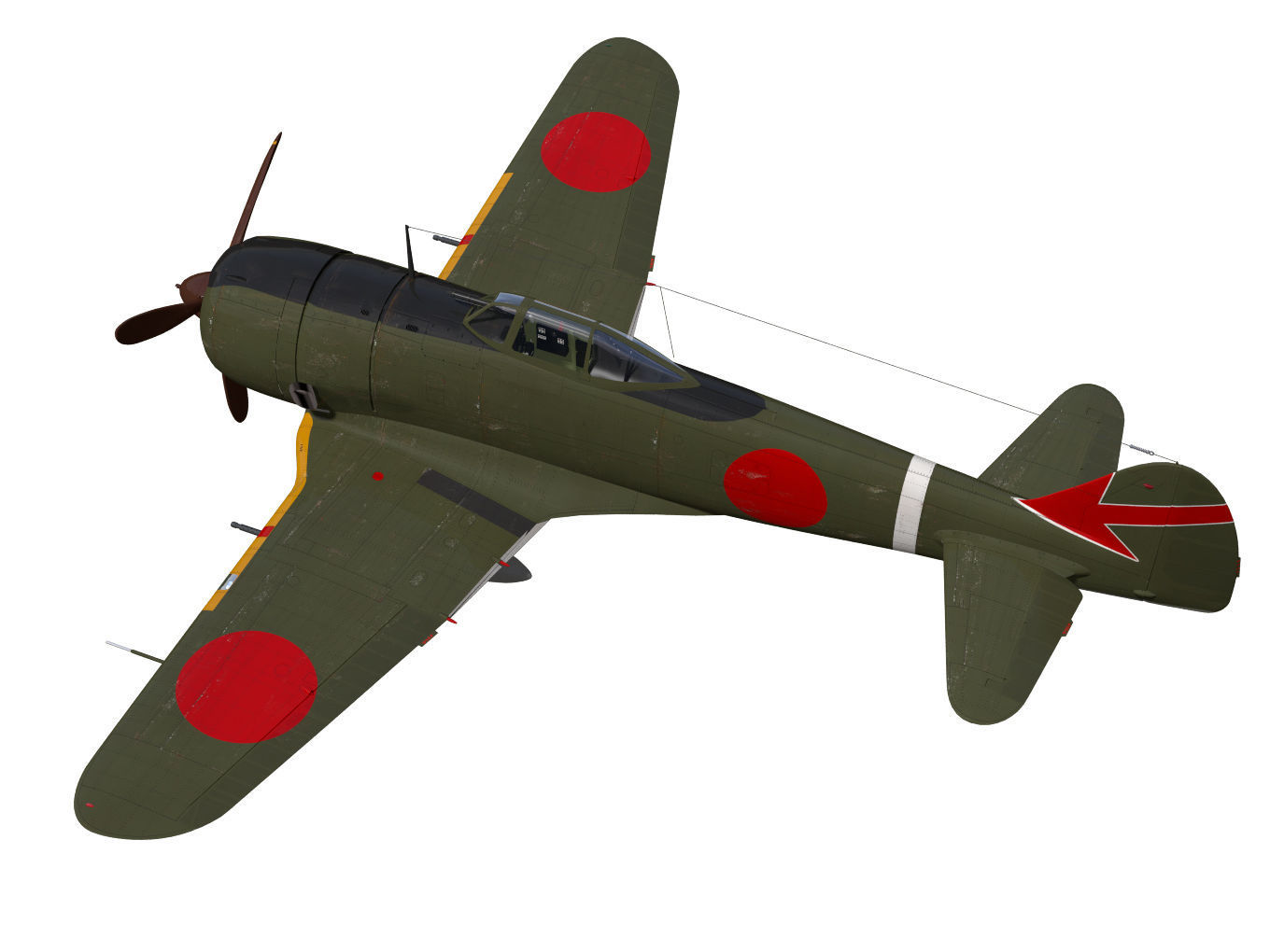 Nakajima Ki44 Tojo type II kou 3D model_1