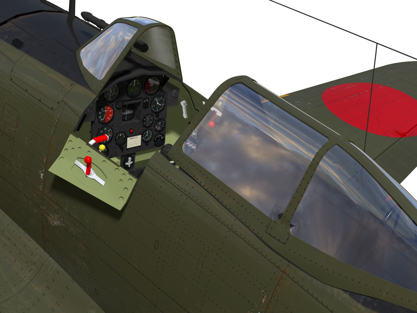 Nakajima Ki44 Tojo type II kou 3D model_6