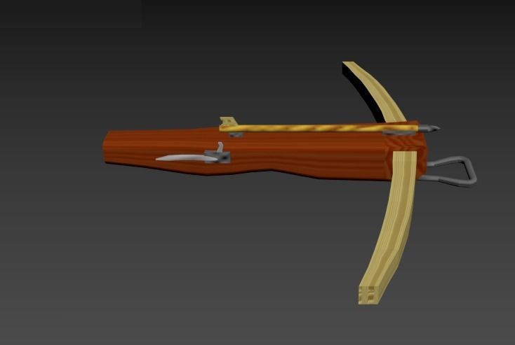 Sword  bow and spear Free low-poly 3D model_3