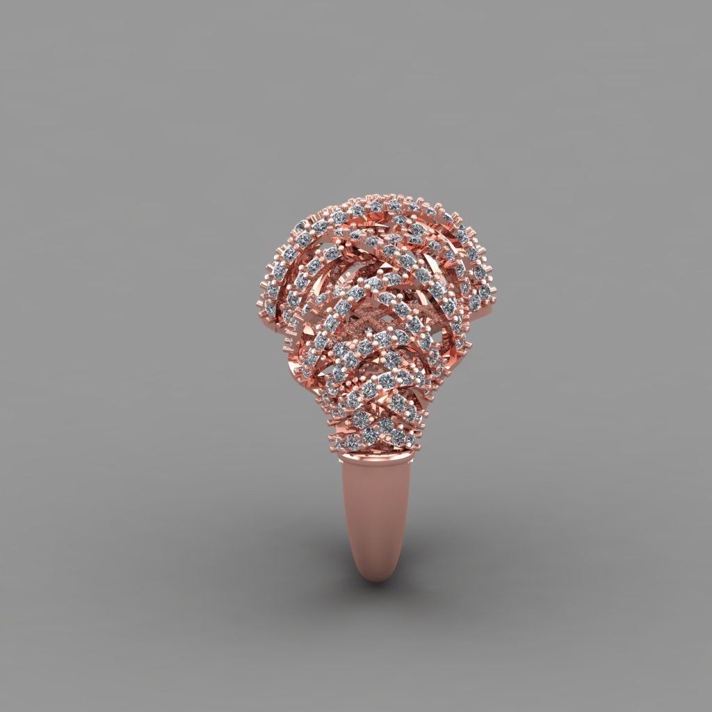Diamond ring Jewellery For Women 3D print model_3