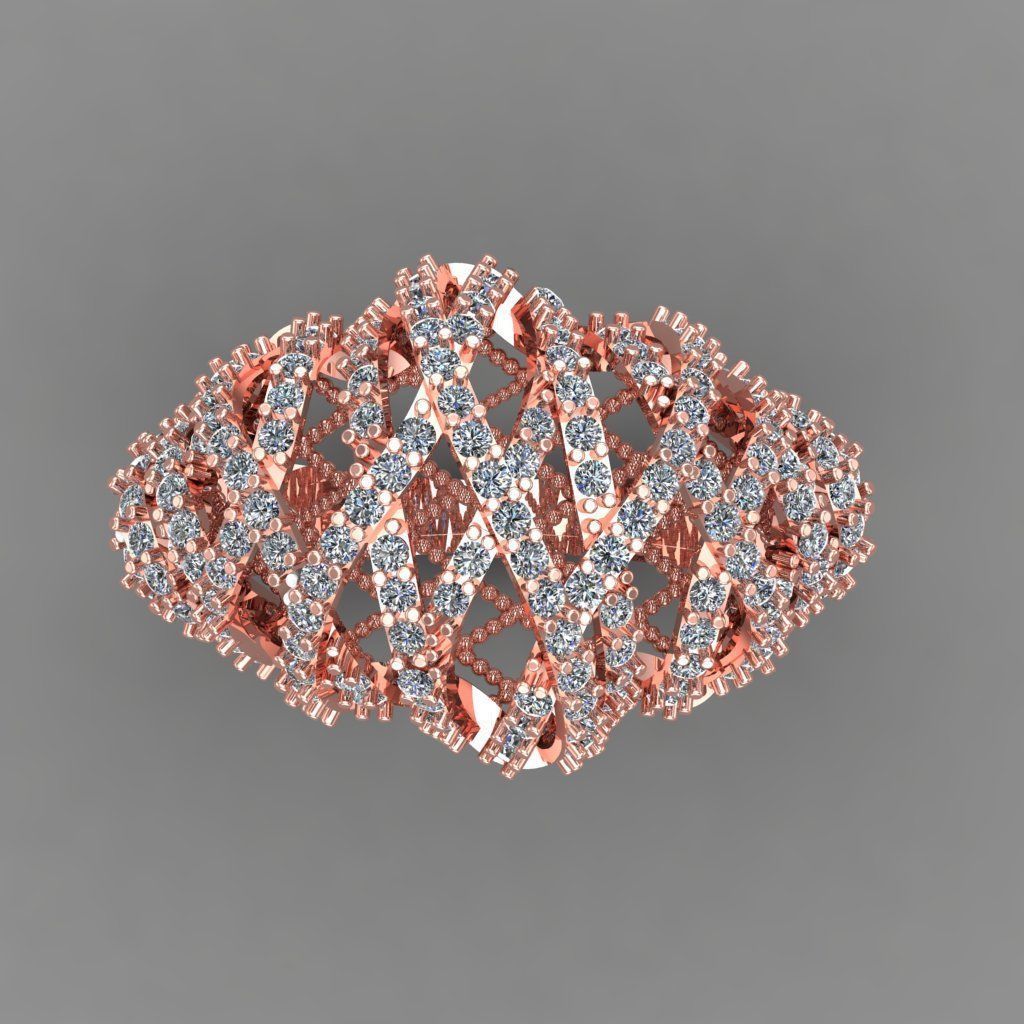 Diamond ring Jewellery For Women 3D print model_1