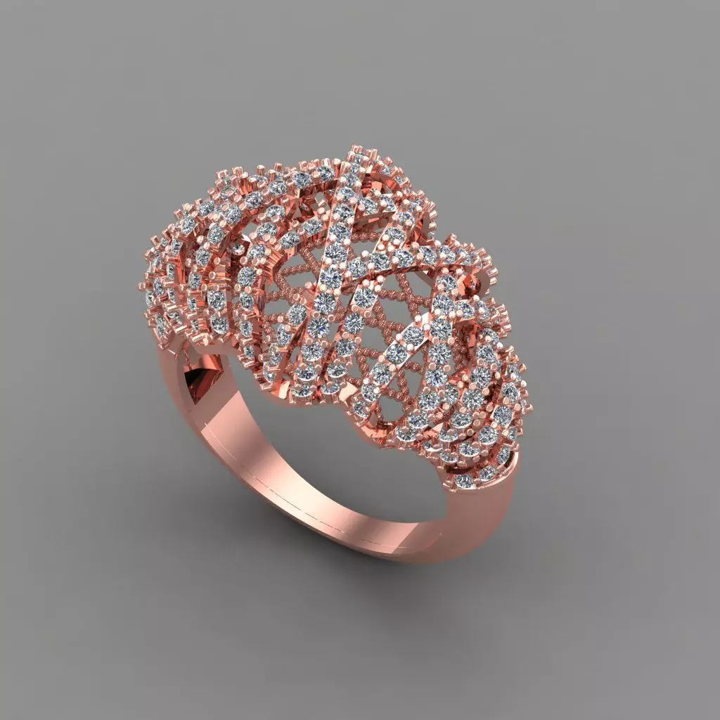 Diamond ring Jewellery For Women 3D print model_0