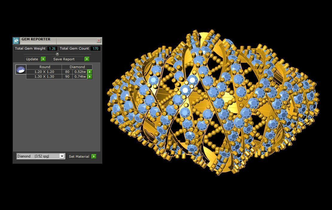 Diamond ring Jewellery For Women 3D print model_5