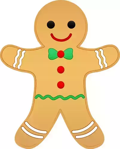 Christmas Ginger bread man cookie cutter 3D print model