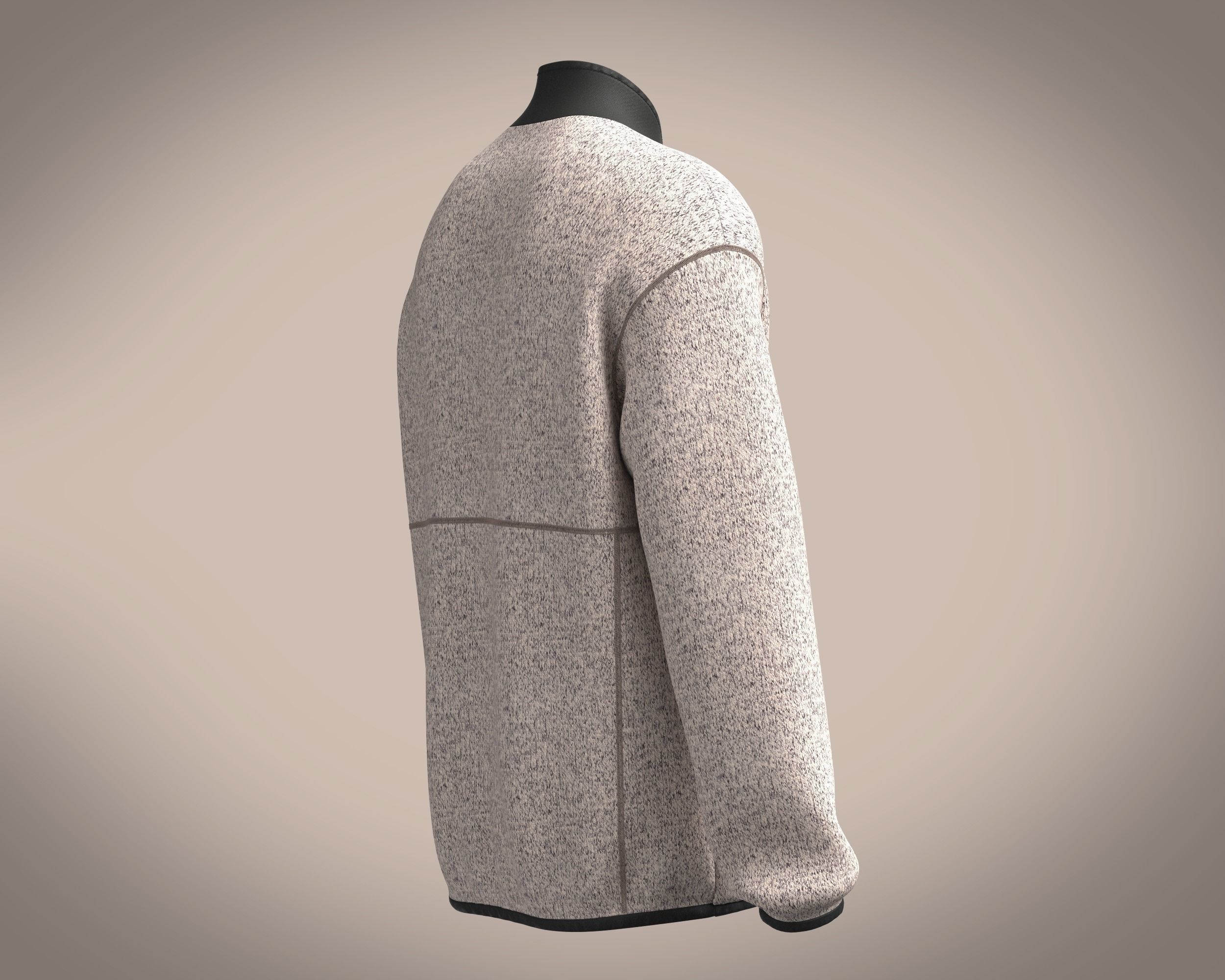 Mens Jacket-Sherpa 3D model_2