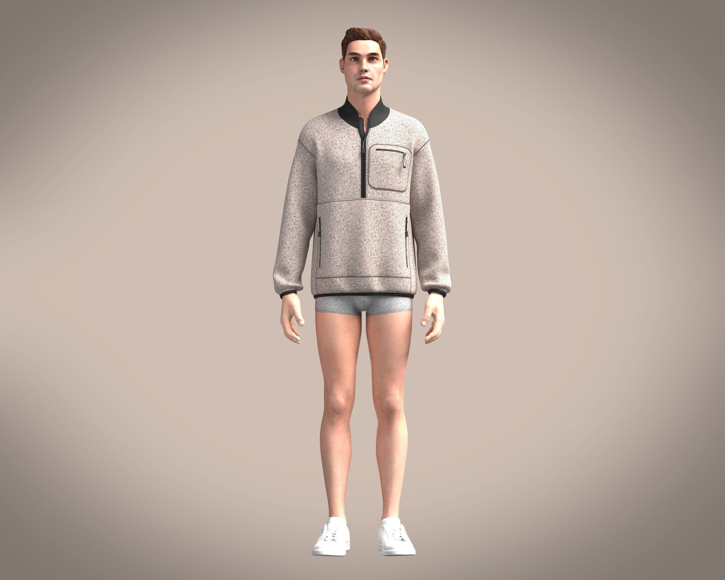 Mens Jacket-Sherpa 3D model_6