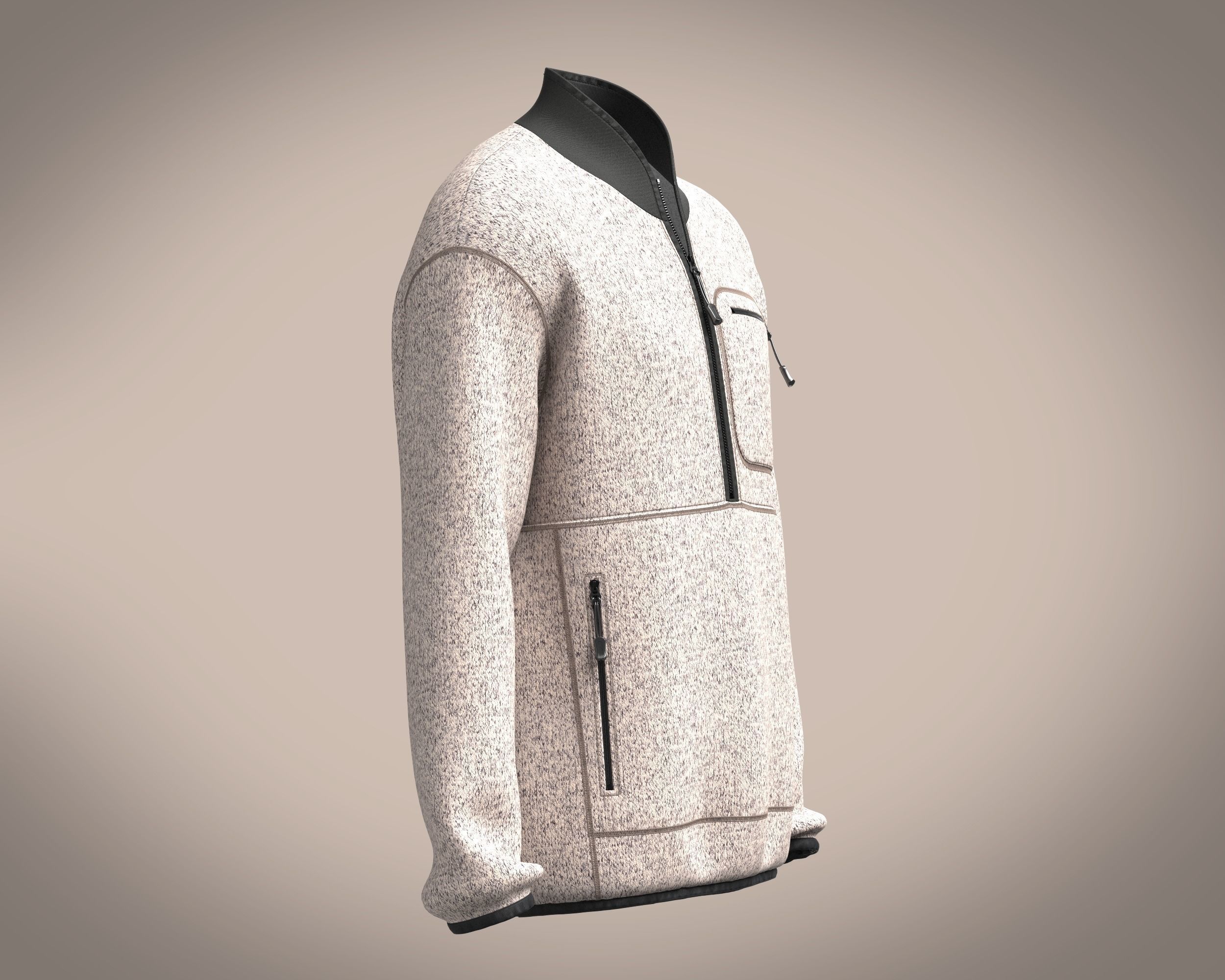 Mens Jacket-Sherpa 3D model_1