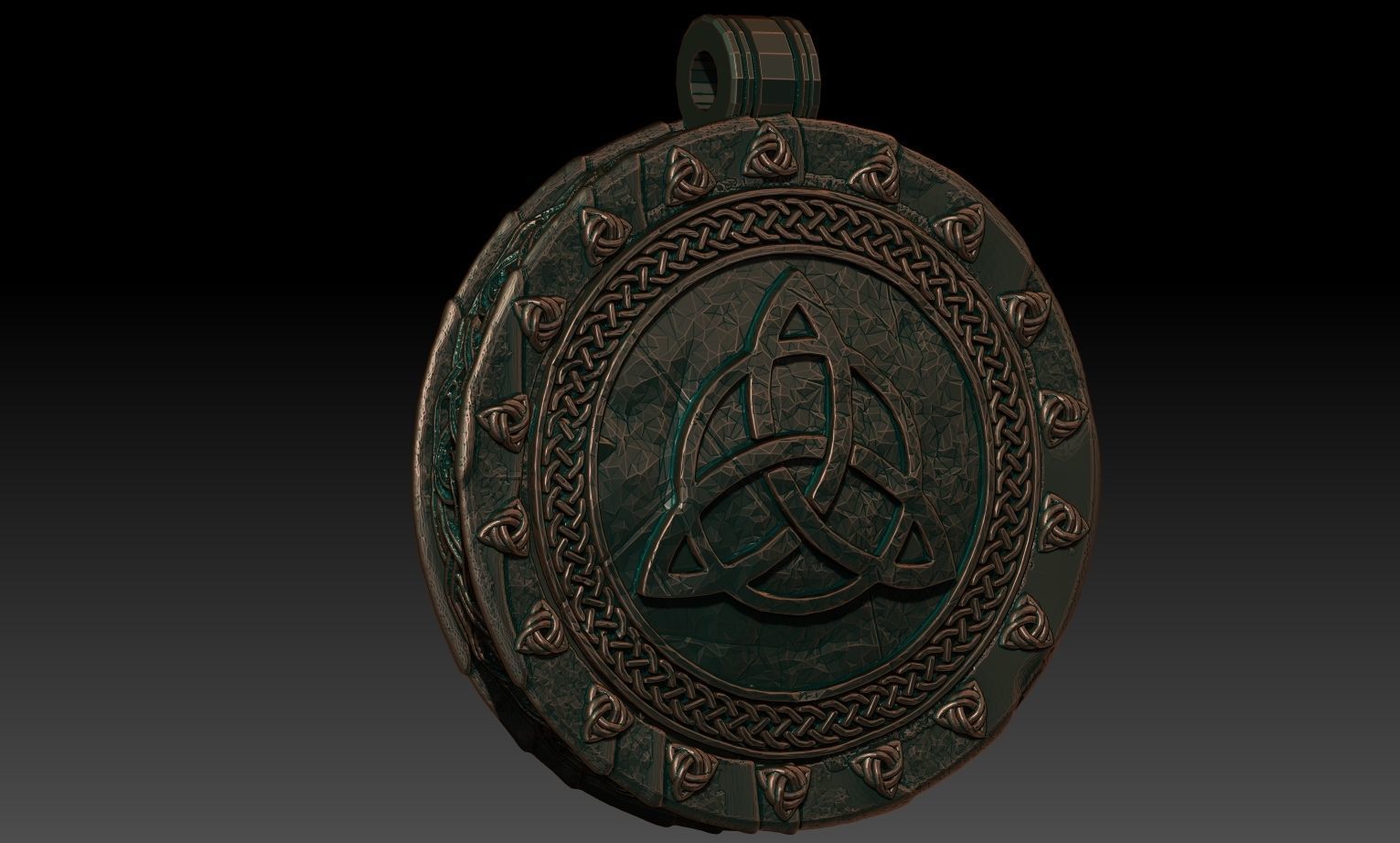 Odin pendant 3D print model_3