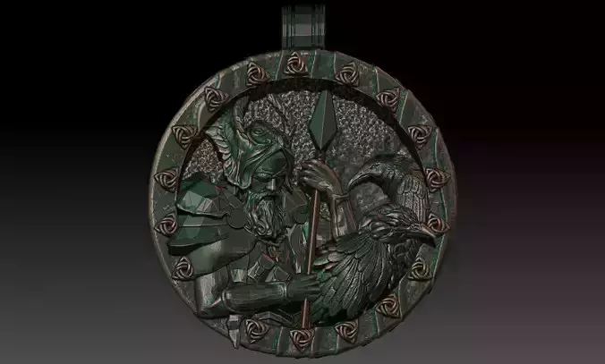 Odin pendant 3D print model