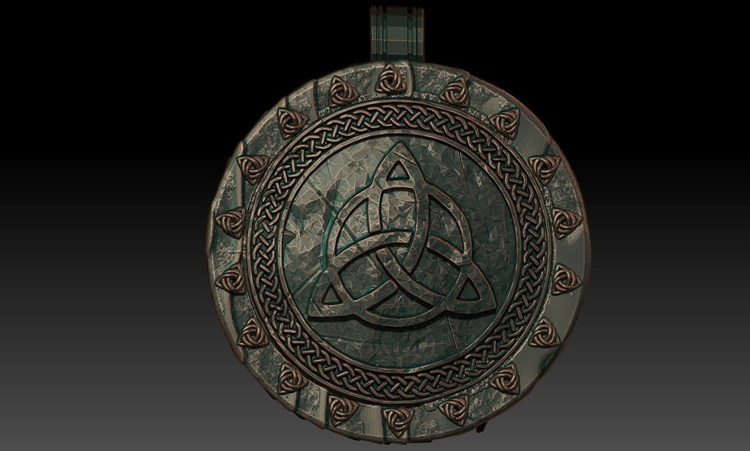 Odin pendant 3D print model_4