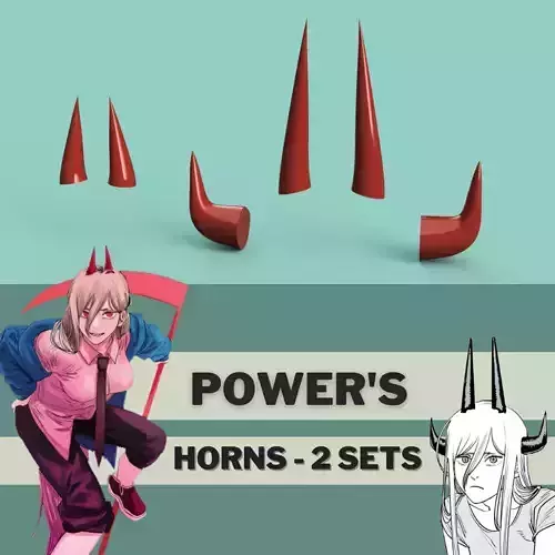  Power horns - 2 sets 3D print model