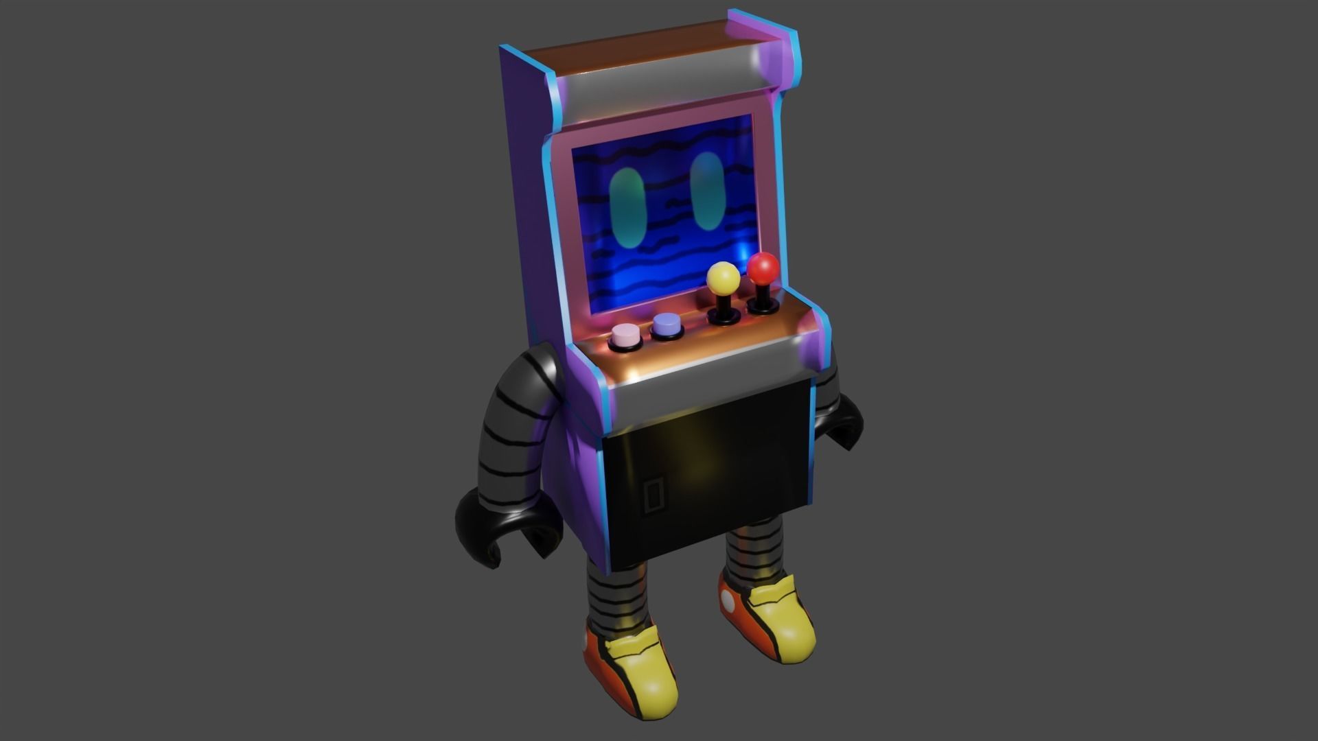 3D model Arcade machine character VR / AR / low-poly | CGTrader