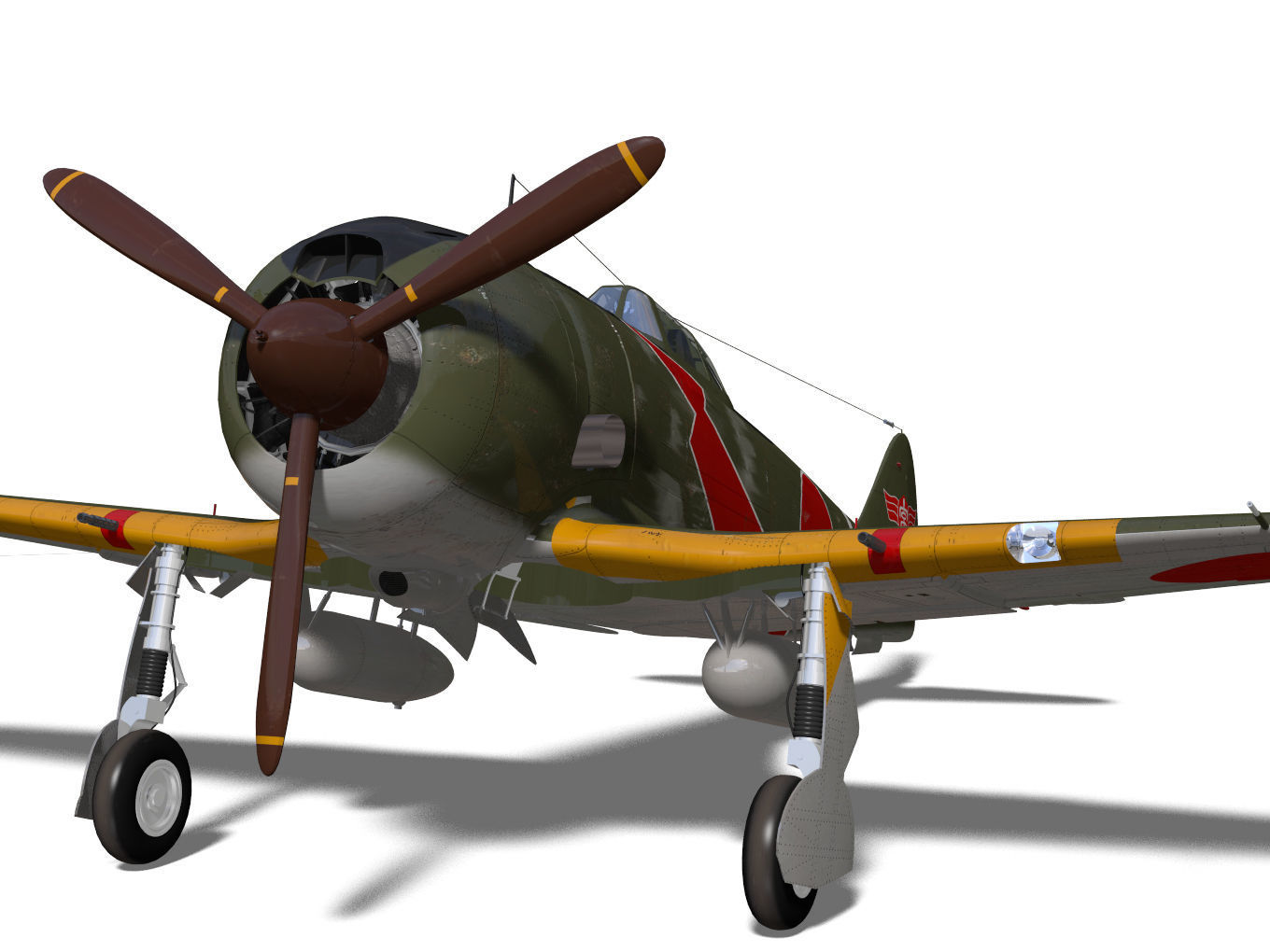 Nakajima Ki44 Tojo type II Otsu 3D model_7
