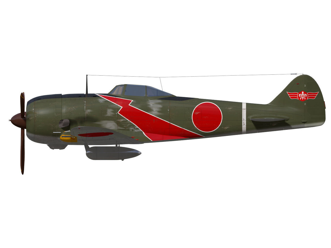 Nakajima Ki44 Tojo type II Otsu 3D model_8