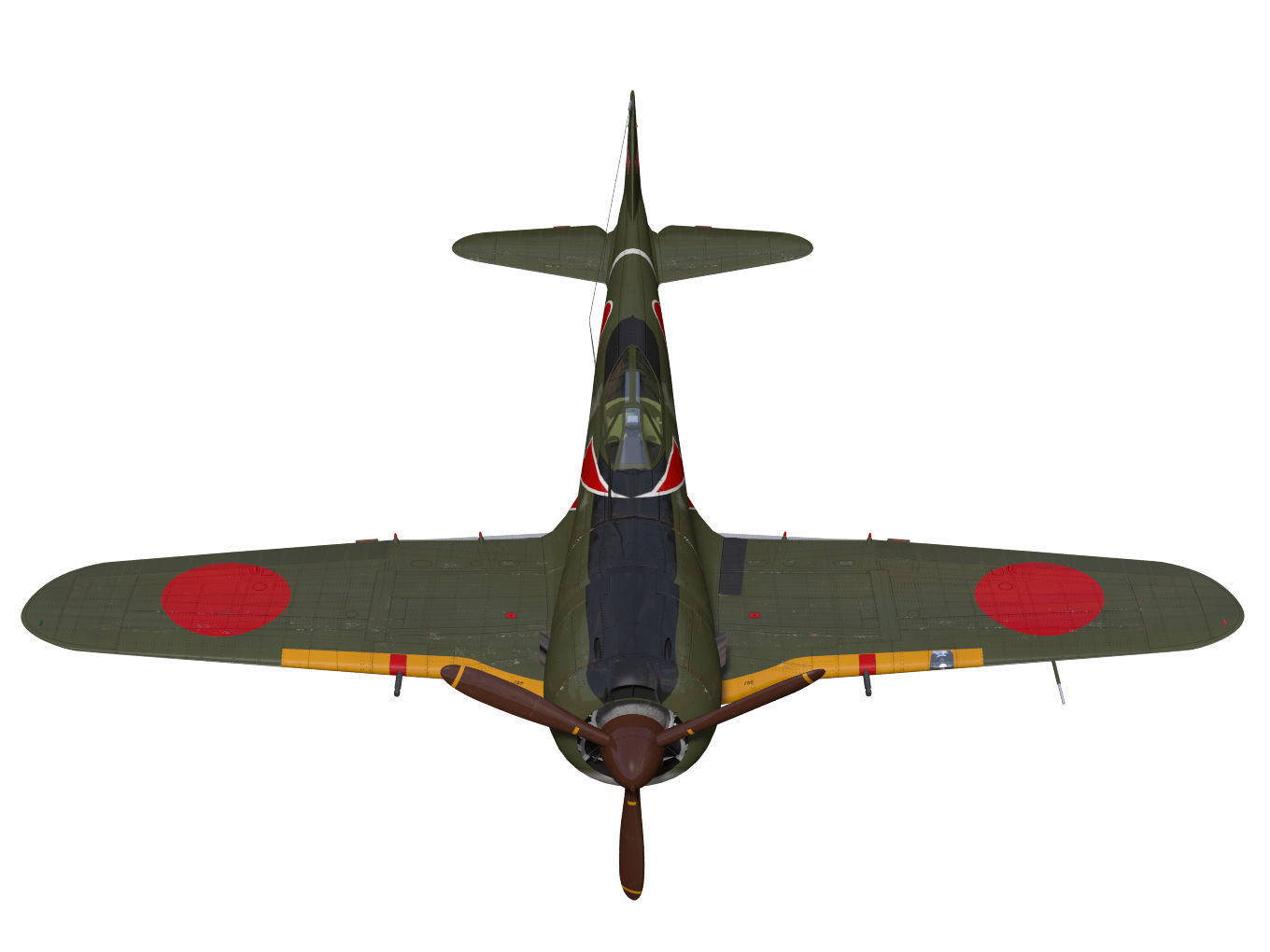 Nakajima Ki44 Tojo type II Otsu 3D model_3
