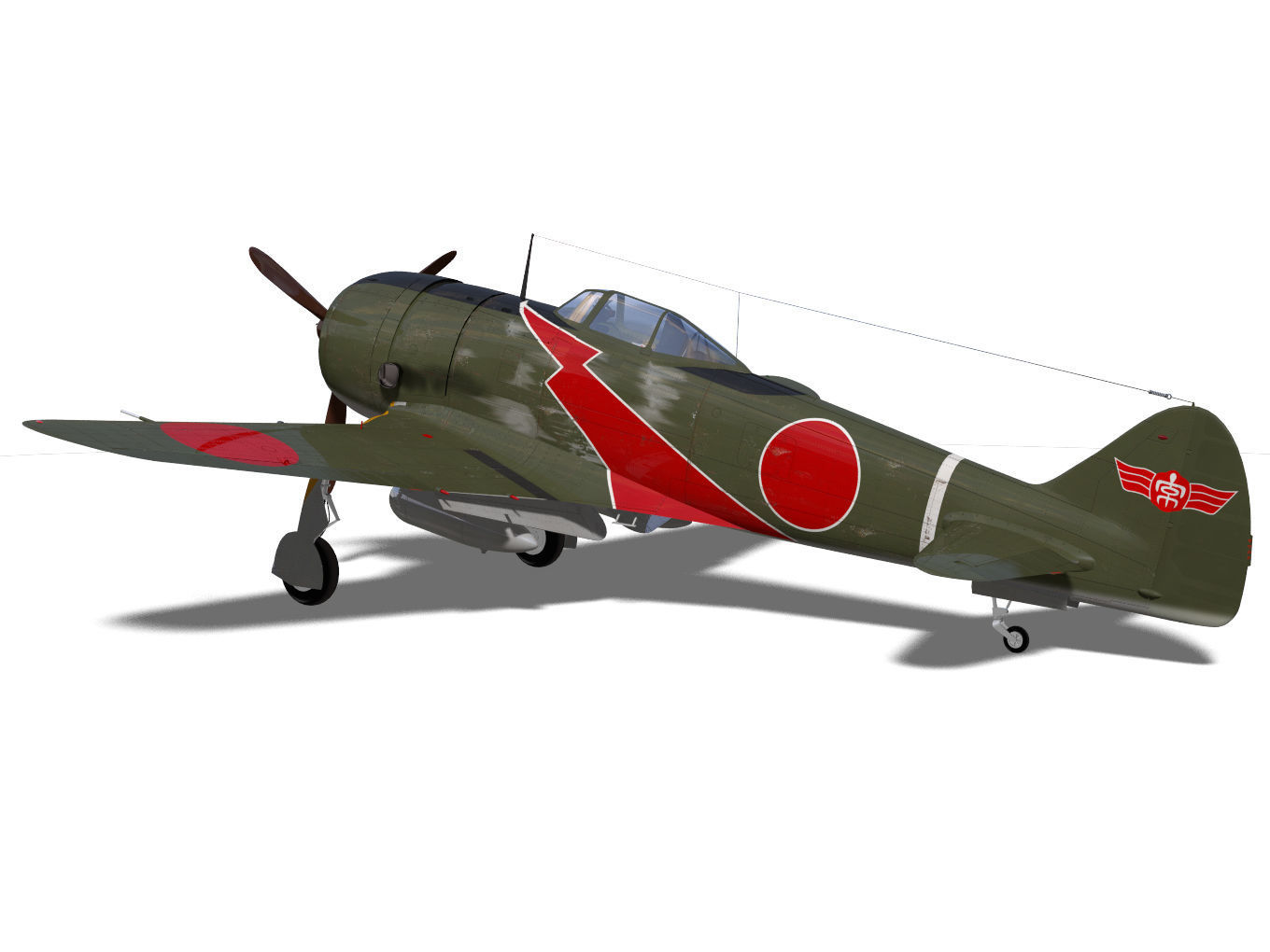 Nakajima Ki44 Tojo type II Otsu 3D model_9
