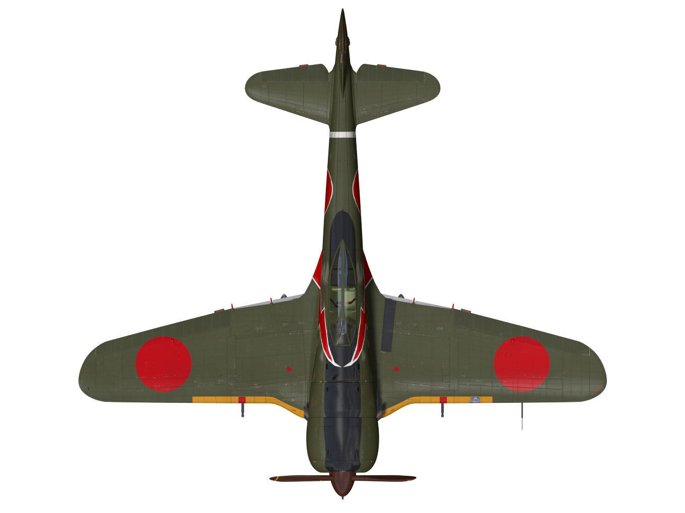Nakajima Ki44 Tojo type II Otsu 3D model_11