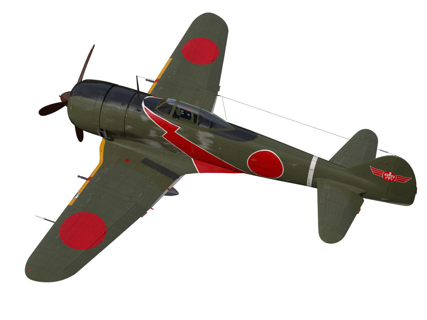 Nakajima Ki44 Tojo type II Otsu 3D model_1
