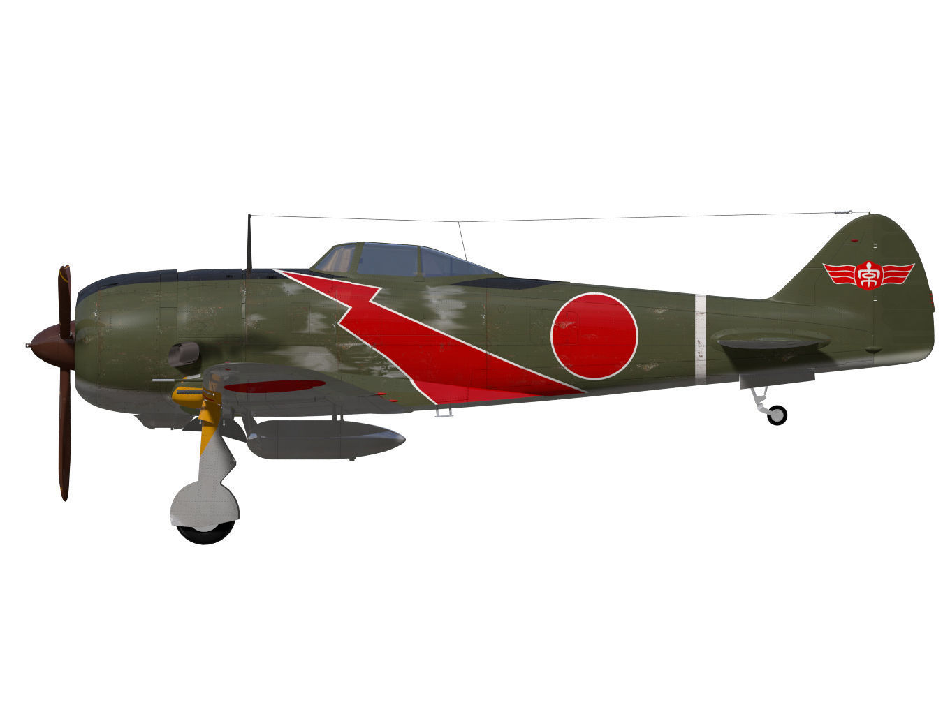 Nakajima Ki44 Tojo type II Otsu 3D model_5