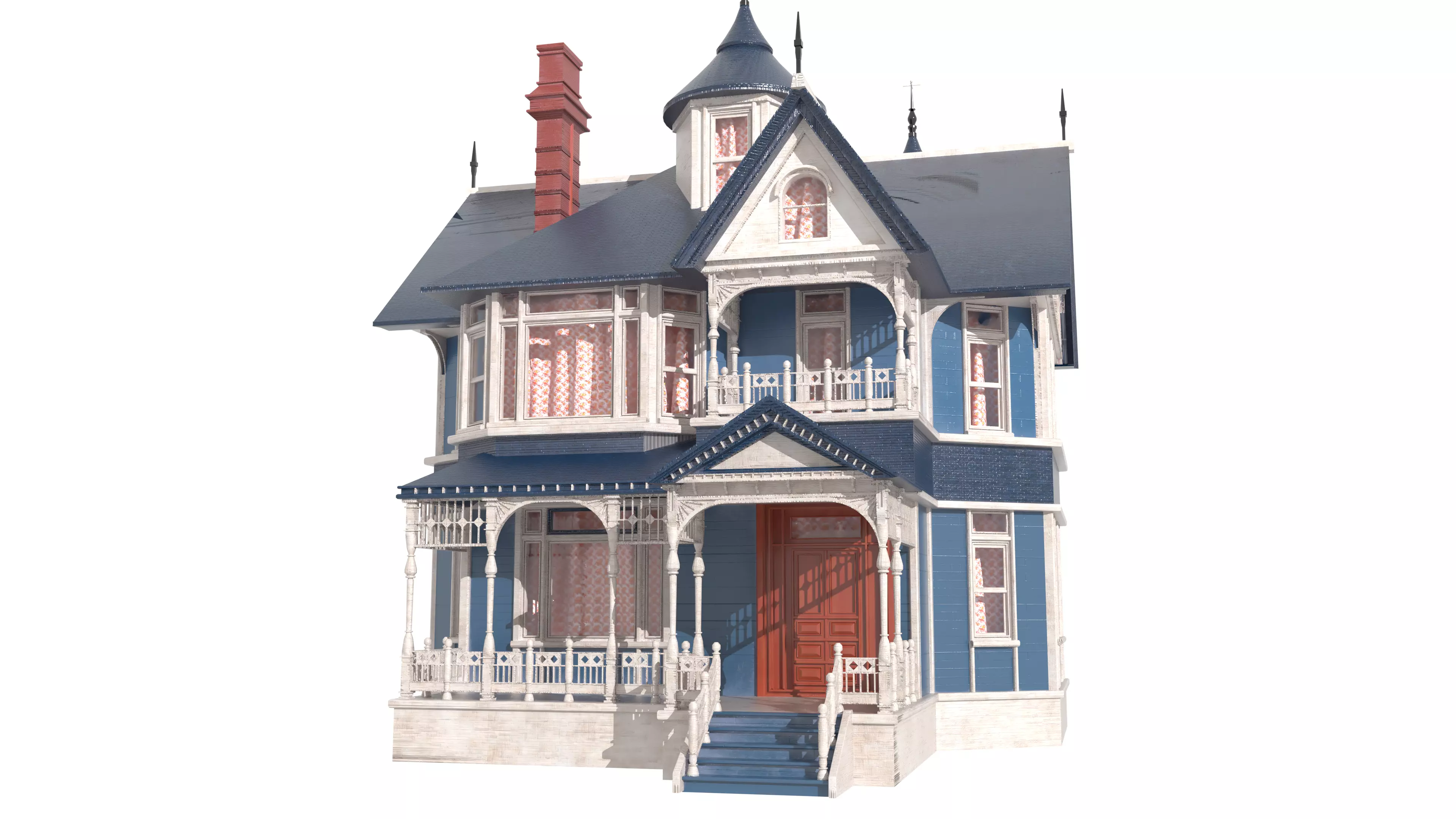 Victorian House 3D model_0
