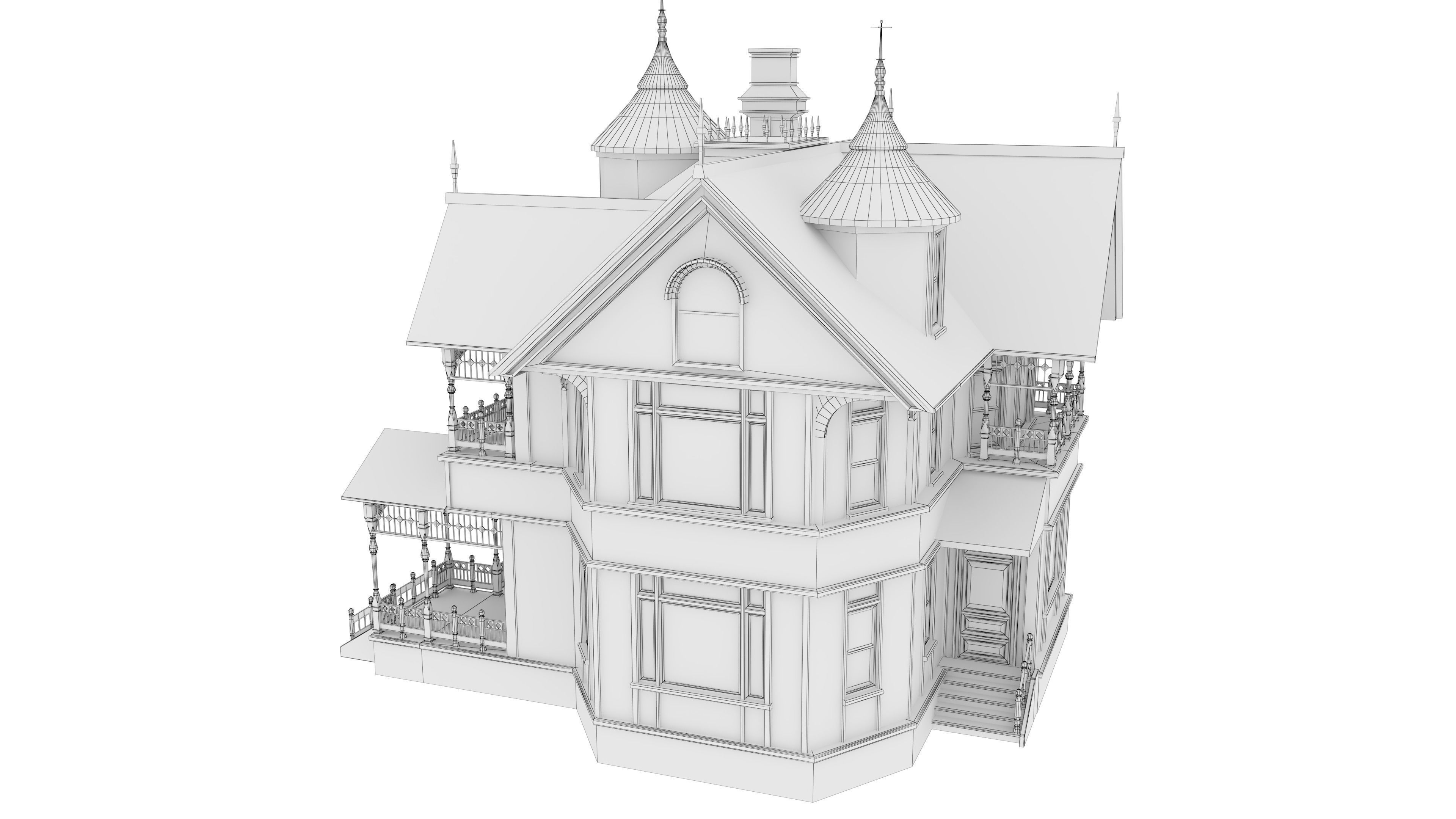 Victorian House 3D model_8