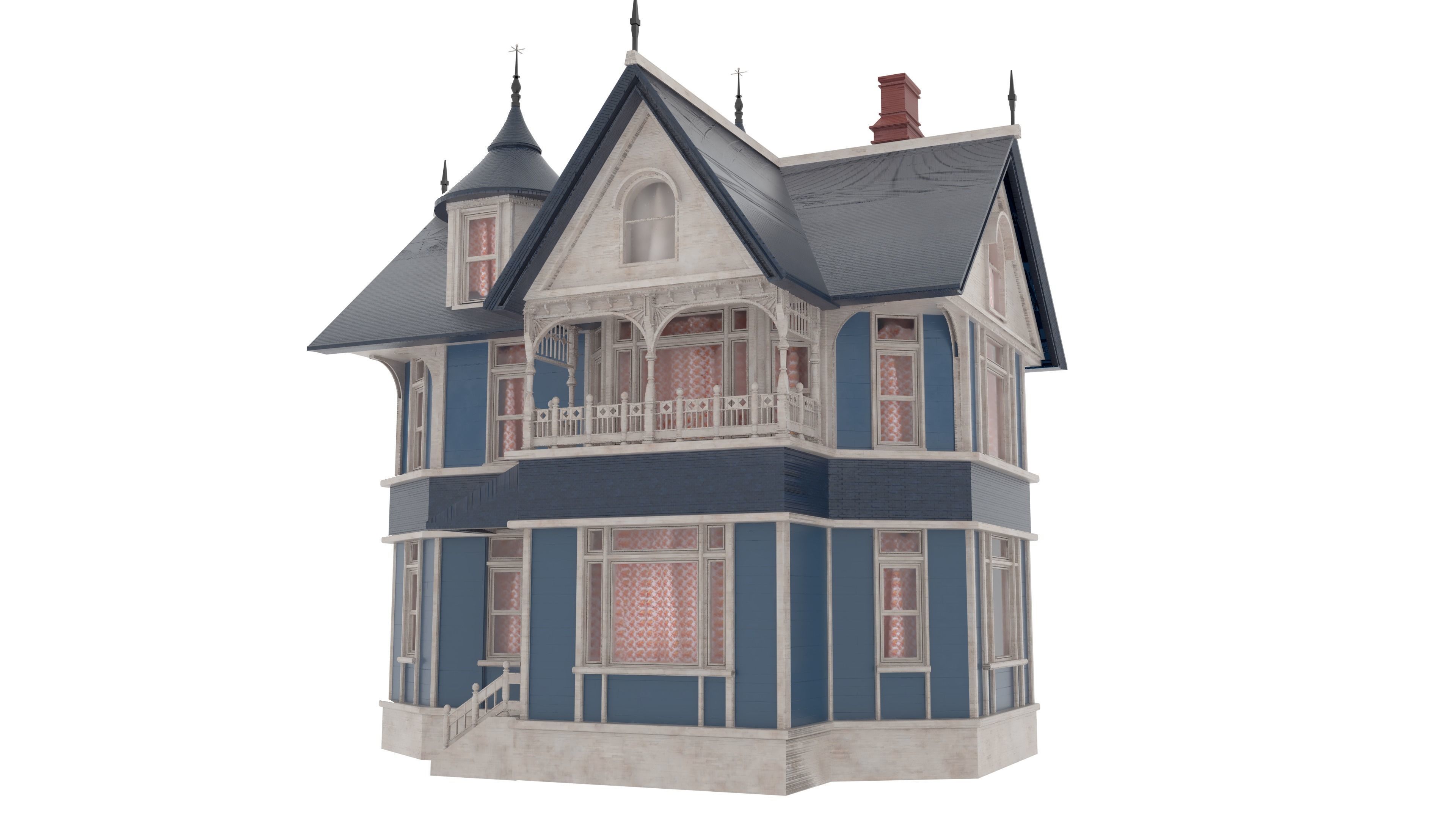 Victorian House 3D model_5