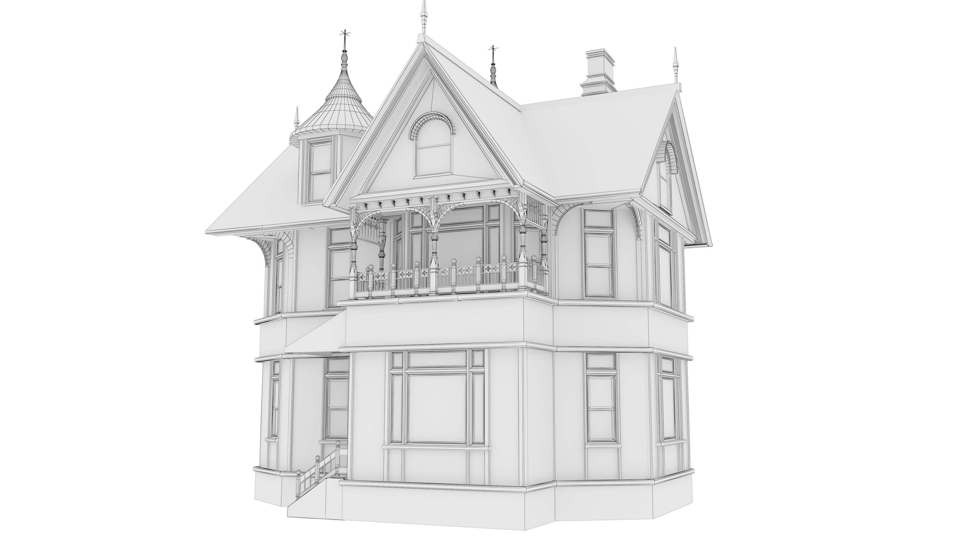 Victorian House 3D model_6