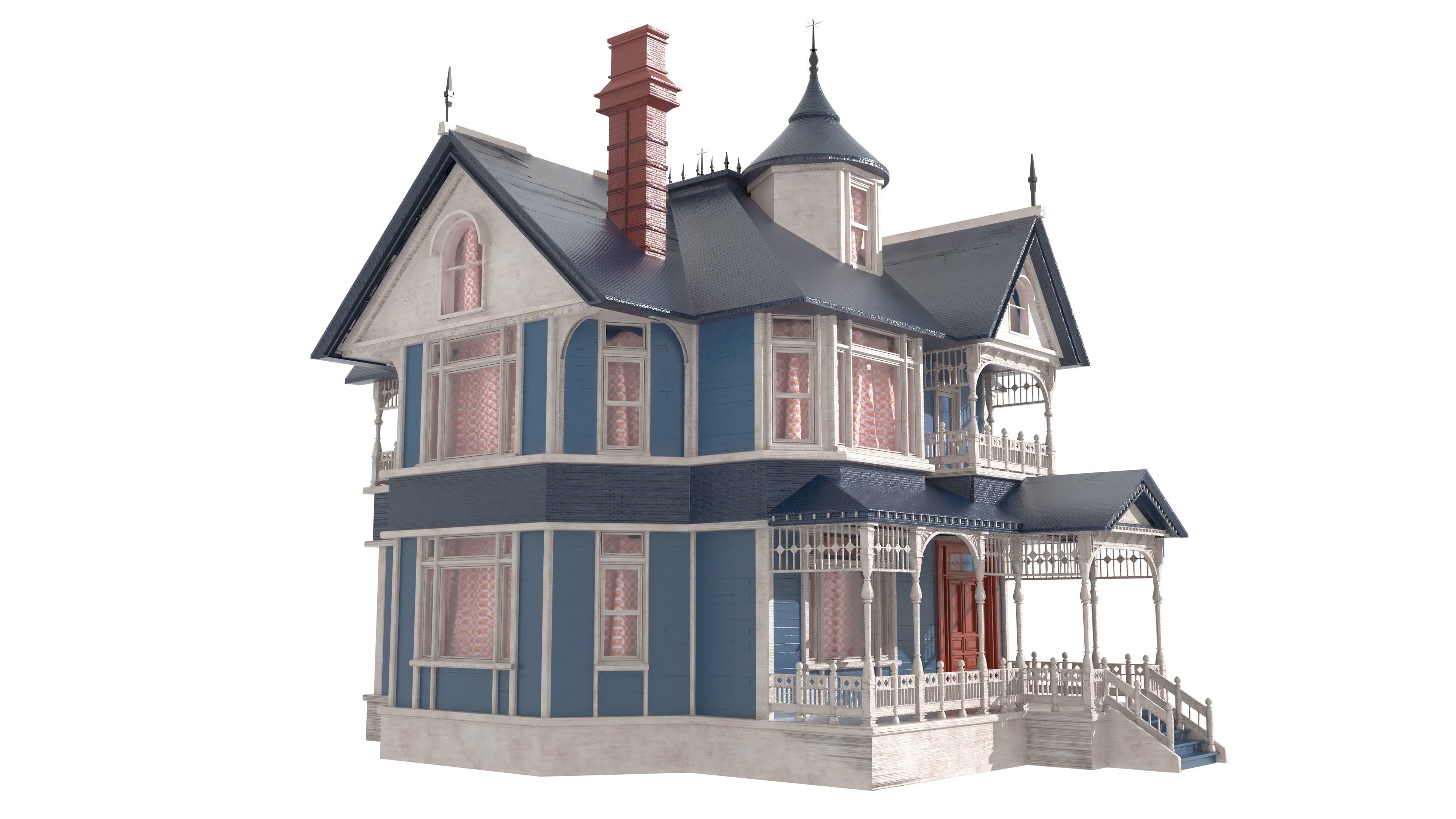 Victorian House 3D model_3
