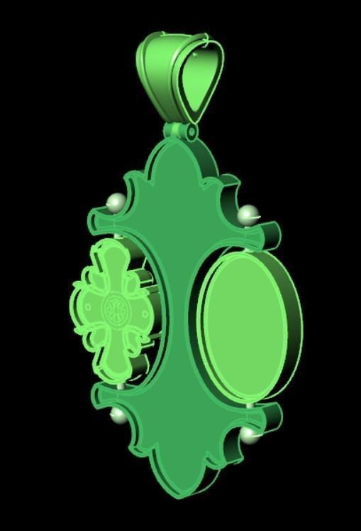 Pendant cross bi1 3D print model_6
