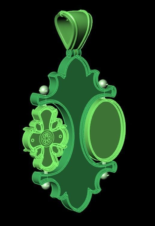 Pendant cross bi1 3D print model_7