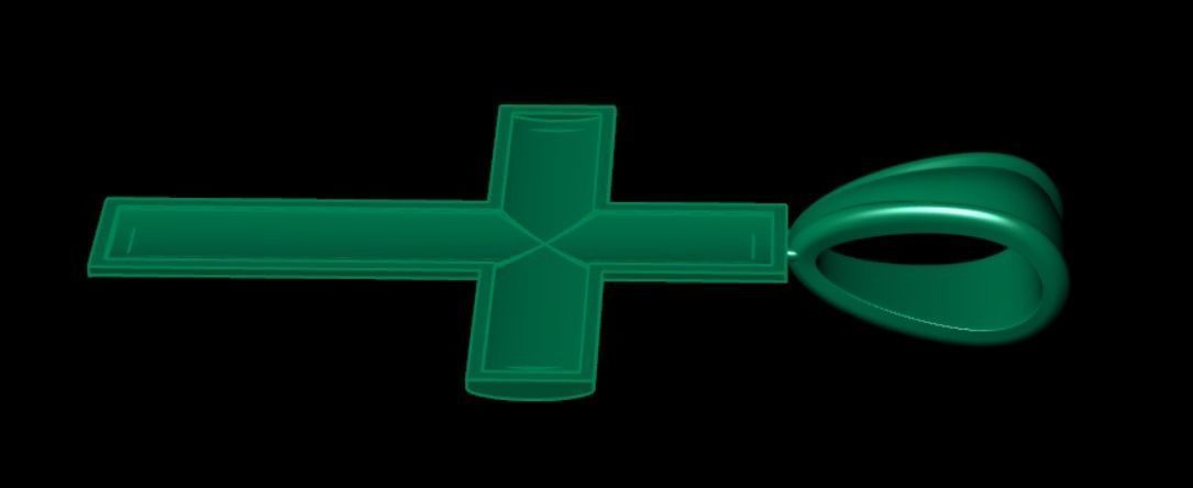 Pendant cross bi2 3D print model_9