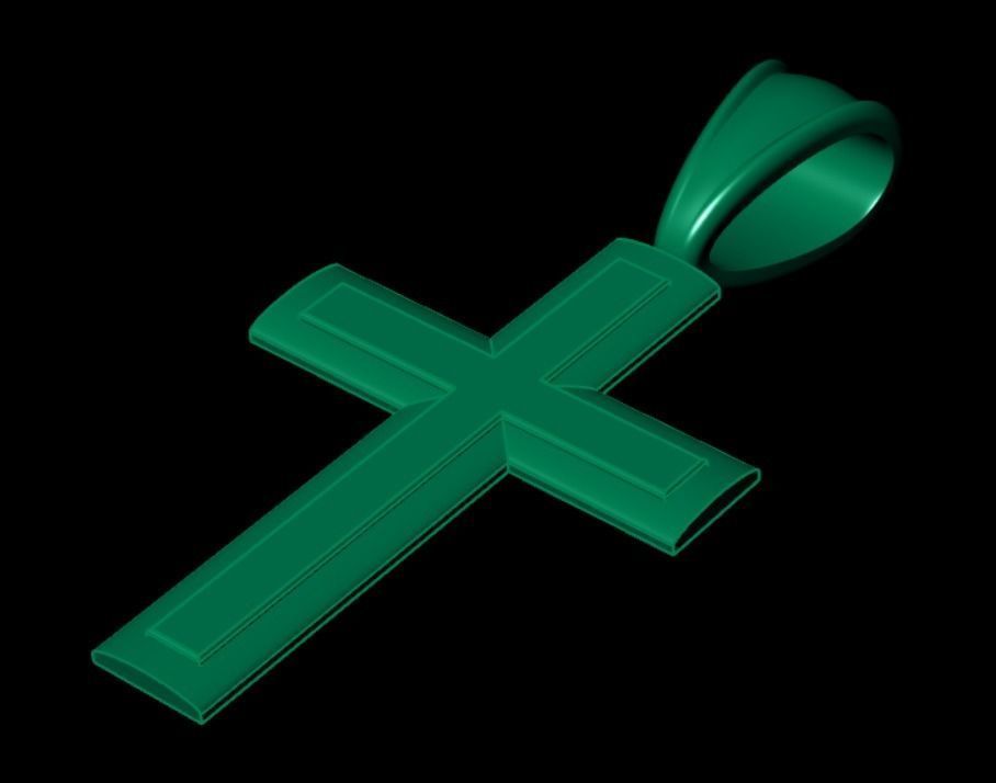 Pendant cross bi2 3D print model_8