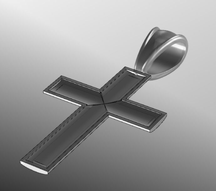 Pendant cross bi2 3D print model_14