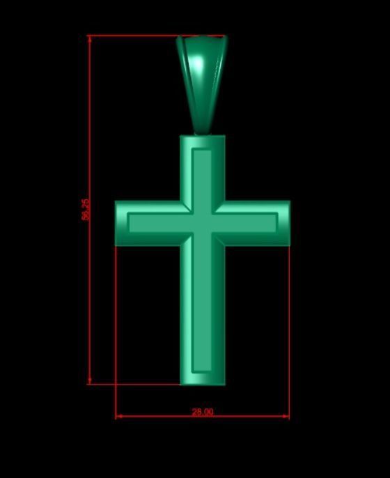 Pendant cross bi2 3D print model_6