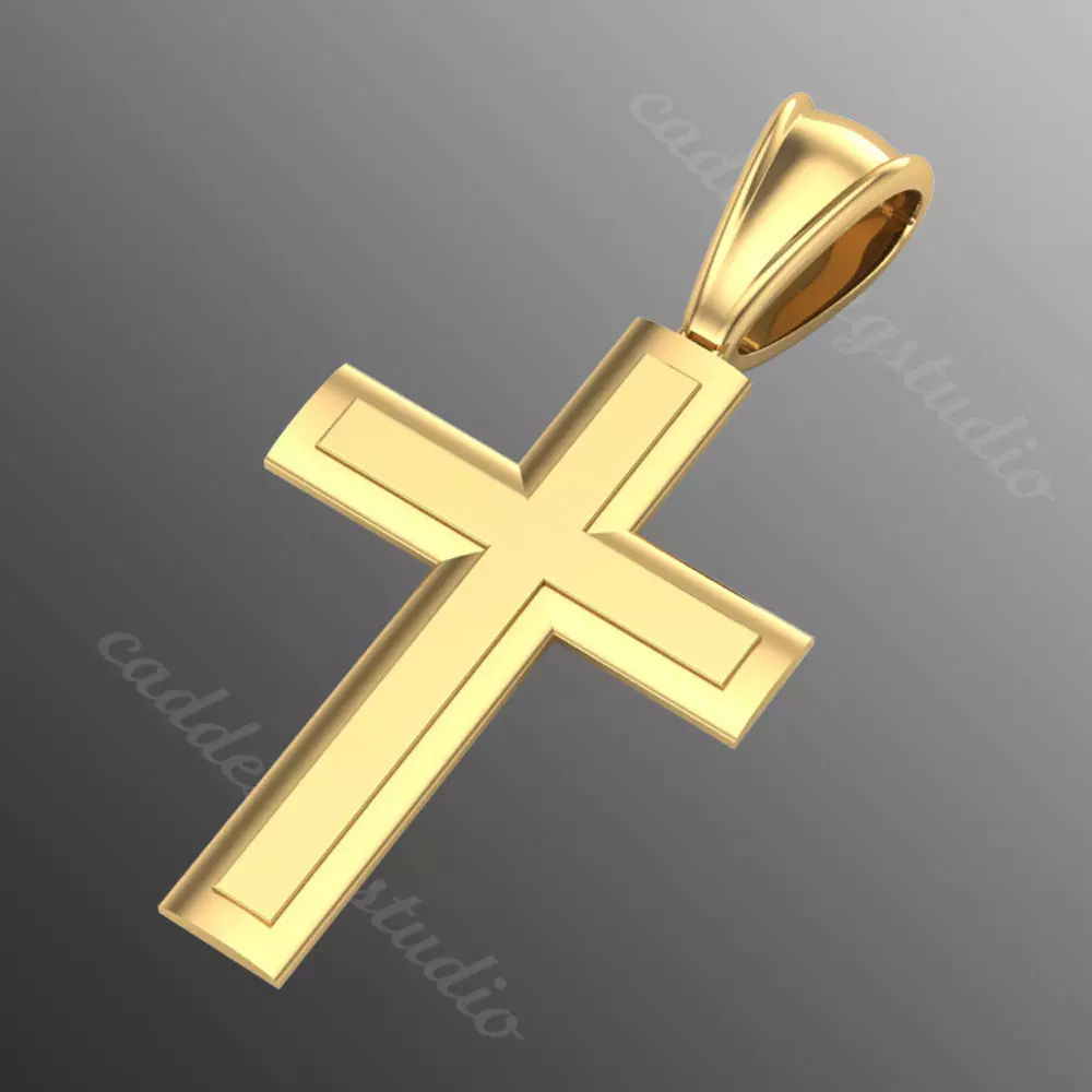 Pendant cross bi2 3D print model_0